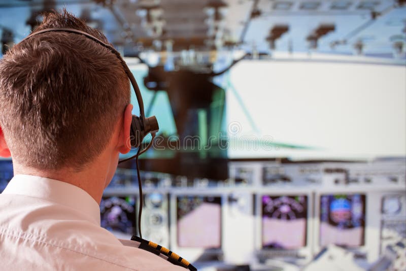 Airline pilot royalty free stock image