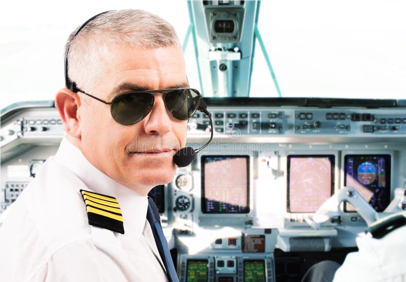 Airline pilot stock images