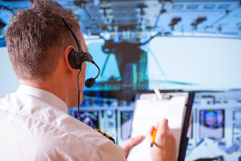 Airline pilot stock photography