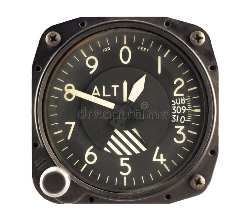 Aircraft altimeter stock photo. Image of dashboard, aeronautical 2214974