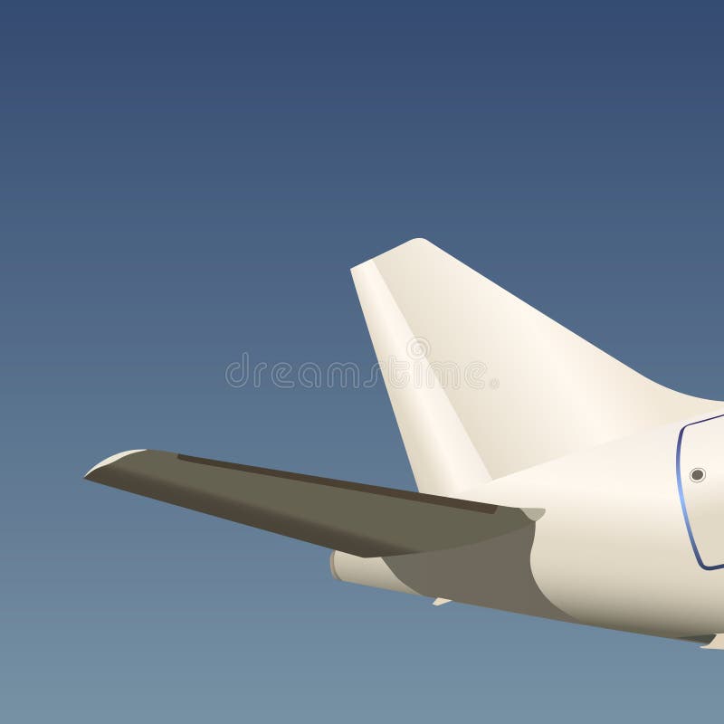 Airplane back wing vector stock vector. Illustration of plane 6919720