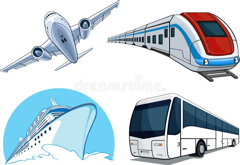 A vector set of 4 different transportation model : airplane, bus, cruise ship and train. This vector is very good for design that needs transportation or travel element. Available as a Vector in EPS8 format that can be scaled to any size without loss of quality. Good for many uses & application. Elements could be separated for further editing. Color easily changed. A vector set of 4 different transportation model : airplane, bus, cruise ship and train. This vector is very good for design that needs transportation or travel element. Available as a Vector in EPS8 format that can be scaled to any size without loss of quality. Good for many uses & application. Elements could be separated for further editing. Color easily changed.