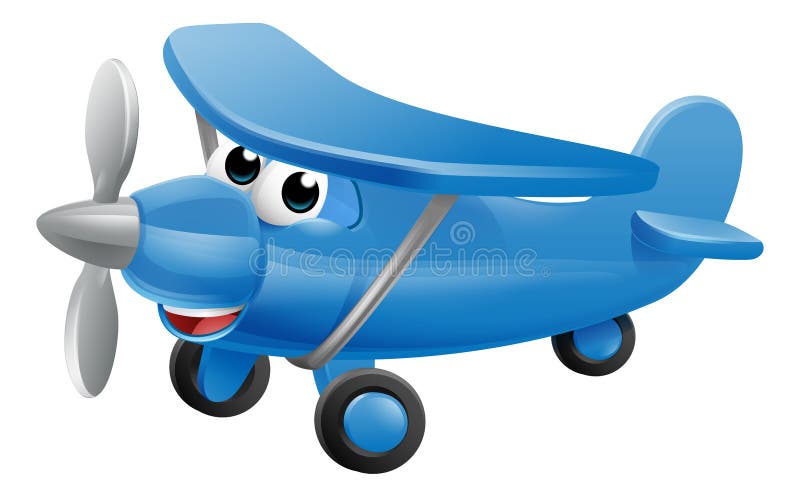 Airplane Cartoon Character stock vector. Illustration of fashioned -  137512125