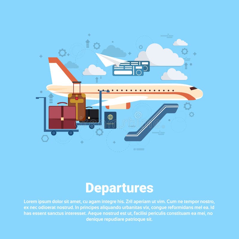 Airplane Departure Transportation Air Tourism Web Banner