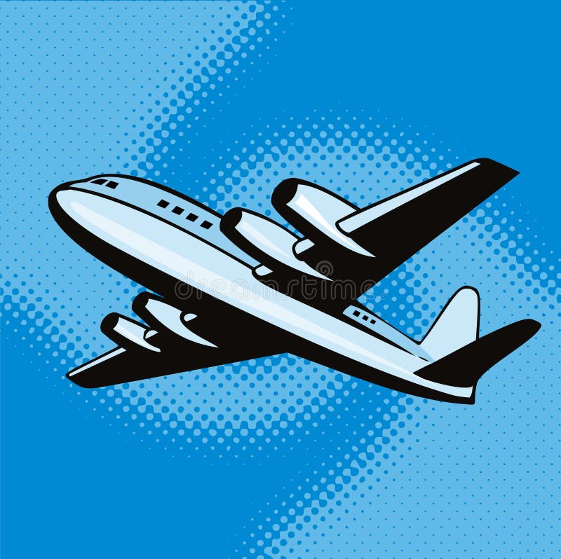 Three travel bag with clouds and plane Royalty Free Vector