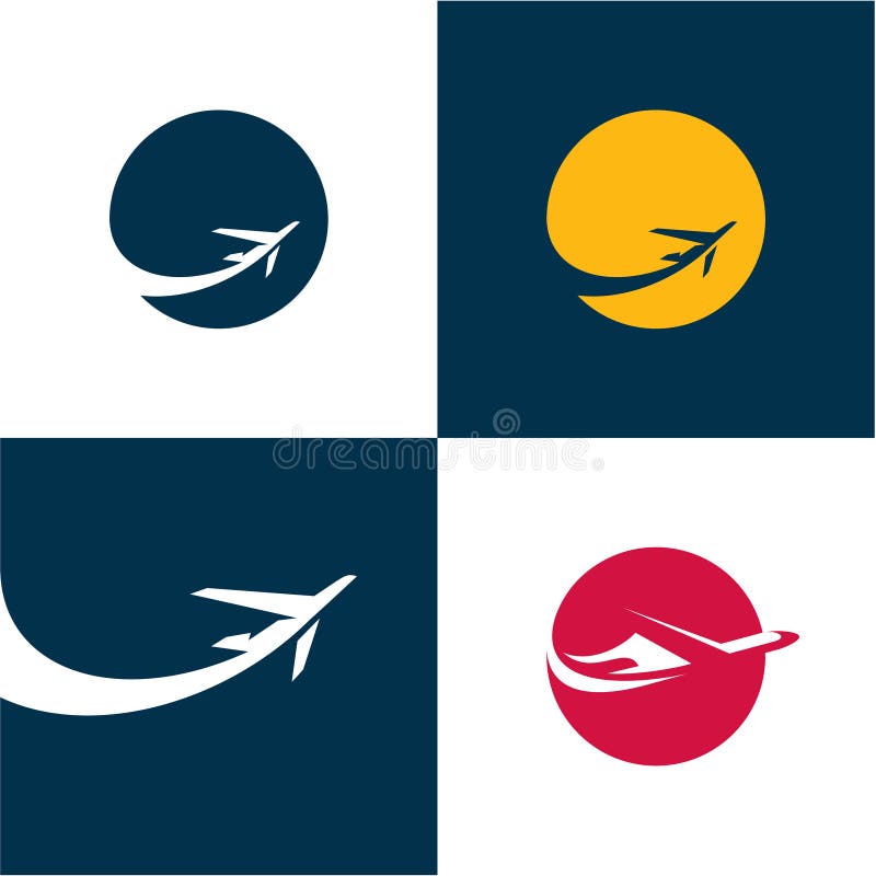 Airplane icons. Airlines. Plane logo