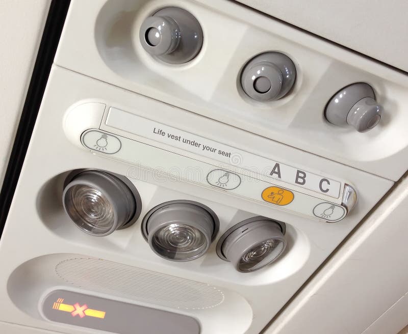 Airplane Interior - Airbus A320 Stock Photo - Image of info, aeroplane