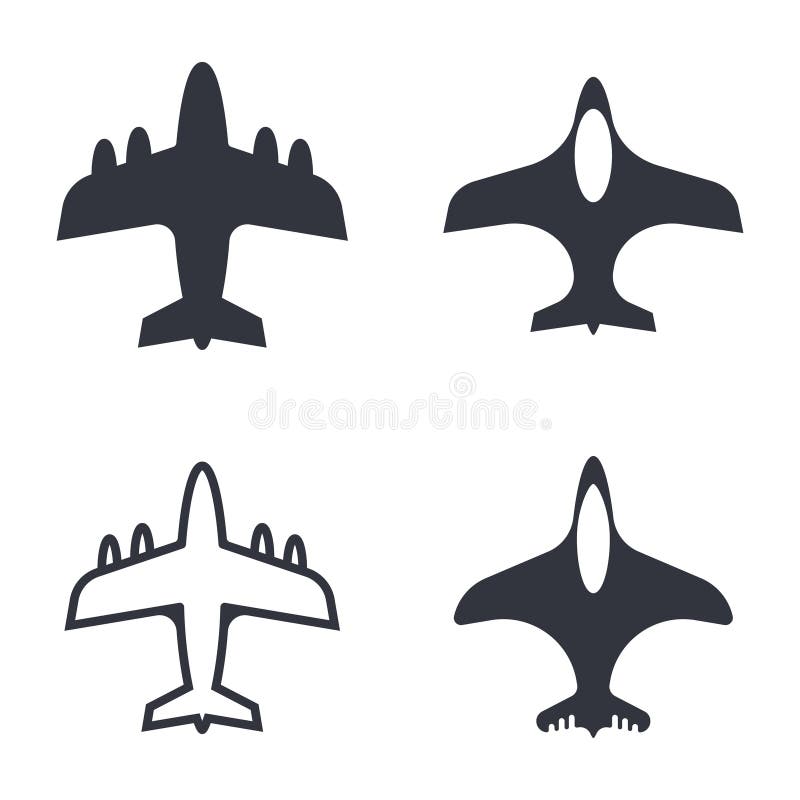 Airplane Logo Template Icon Stock Vector Illustration of cargo, plane