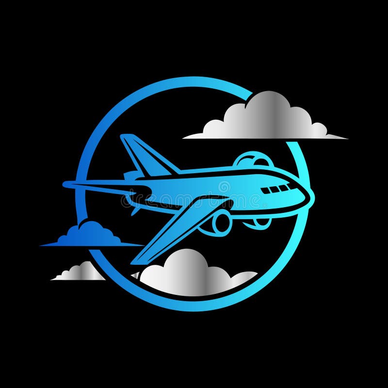 Airplane Logo Vector Template. Modern and Elegant Logo Design. Travel