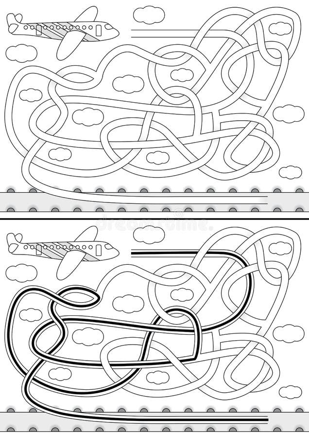 Airplane Maze Stock Illustrations 149 Airplane Maze Stock