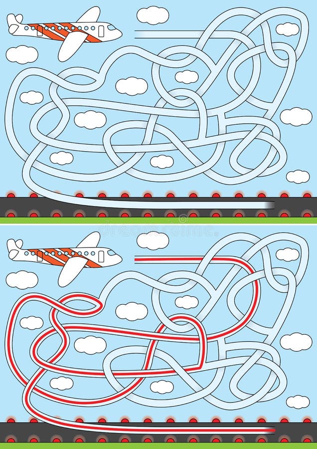 Airplane Maze Stock Illustrations 147 Airplane Maze Stock