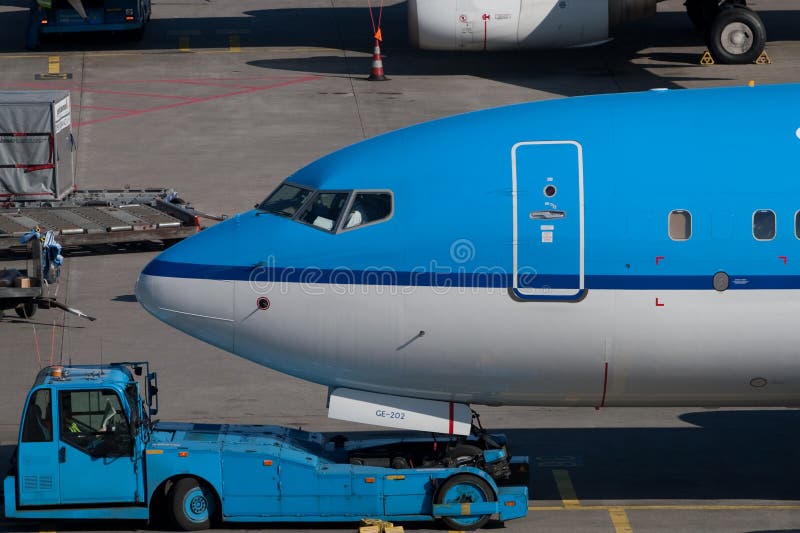 Airplane ready for boarding