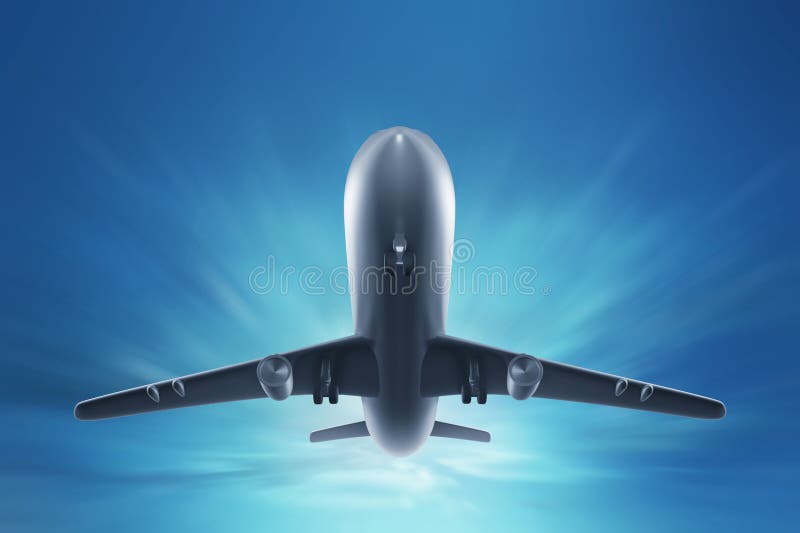 Airplane Taking Off on 3d Illustrations Stock Illustration ...