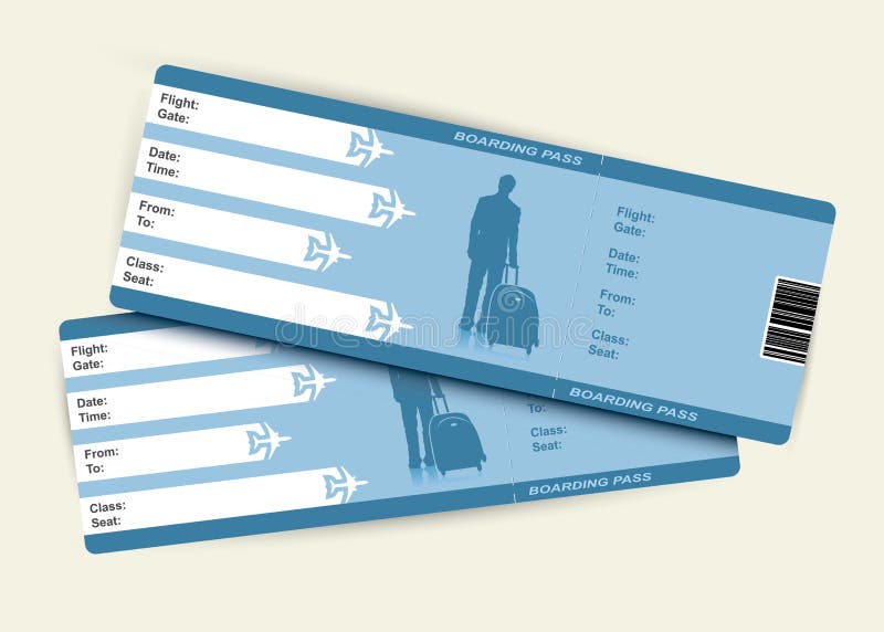 Vector illustration of airplane tickets