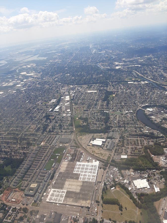 AIRPLANE Trip New Jersey Skyline Stock Image Image of airplane, blue