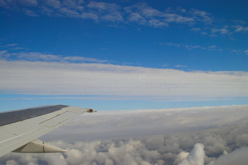 Airplane view on cloud layers.