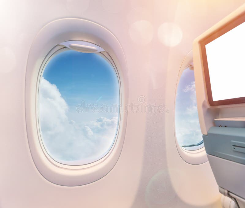 airplane window view video - download