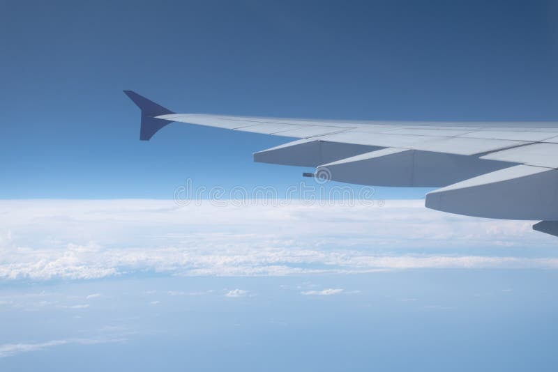 Airplane Wing in Flight from window stock photos Airplane Wing in Flight from window stock photos