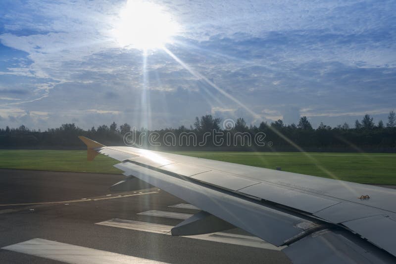 Airplane Wing royalty free stock image