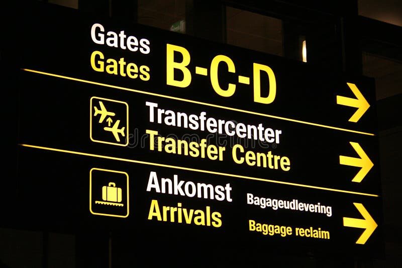 Airport Board Showing Directions Royalty Free Stock Images Image 5407039