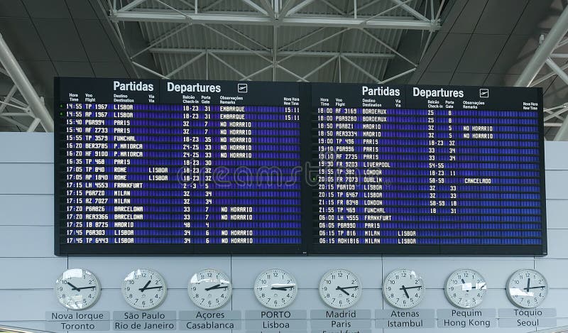 Airport Departure Board Information