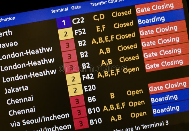 Airport departures board stock photo. Image of closed 13321640