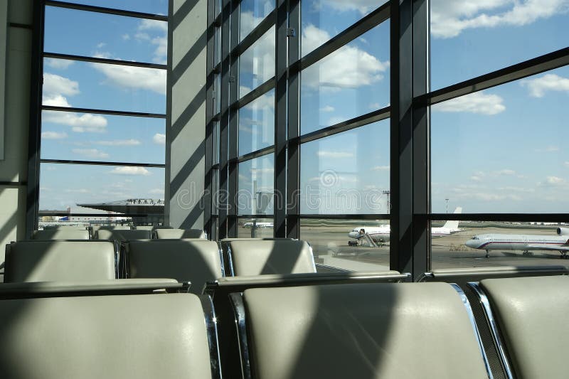 Airport gates stock image. Image of walkway, glass, commuter 19858455