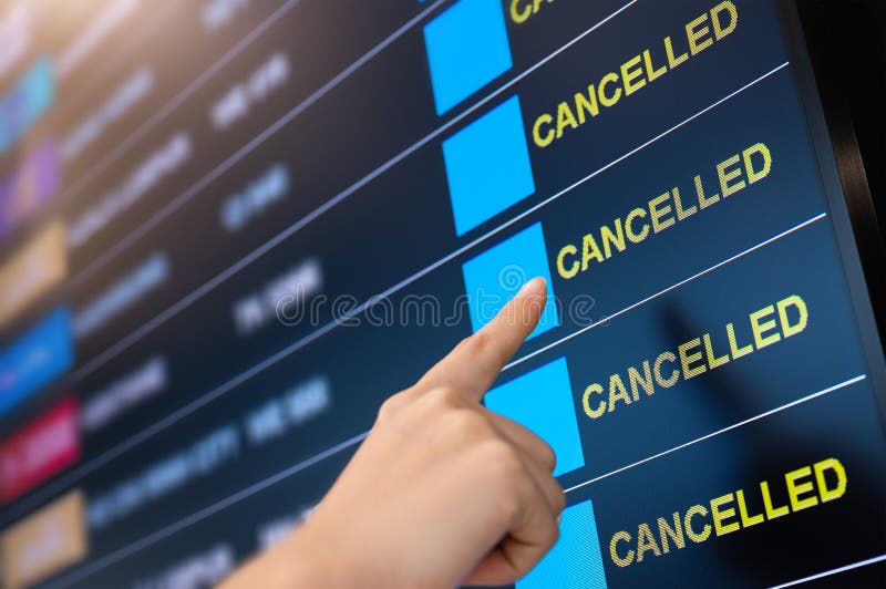 Flights cancelled on information time table board in airport. Airport lock down, Flights cancelled on information time table board in airport while coronavirus royalty free stock photos Flights cancelled on information time table board in airport. Airport lock down, Flights cancelled on information time table board in airport while coronavirus royalty free stock photos
