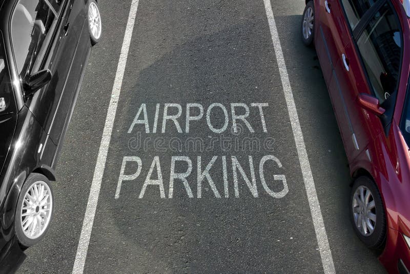 Letisko Parkovanie bay s bielymi fľakmi.
