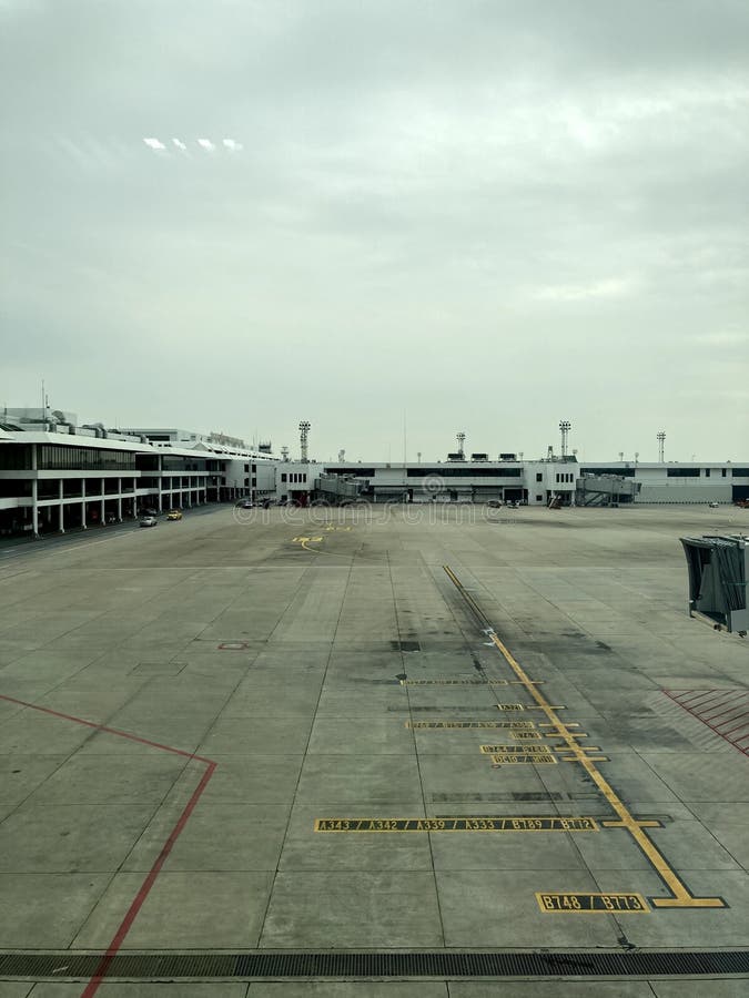 Airport Serves As the Primary Civilian Aviation Hub. Airplane at the