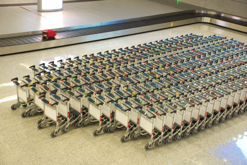 Airport trolley stock image. Image of cart, airport, luggage 14198457