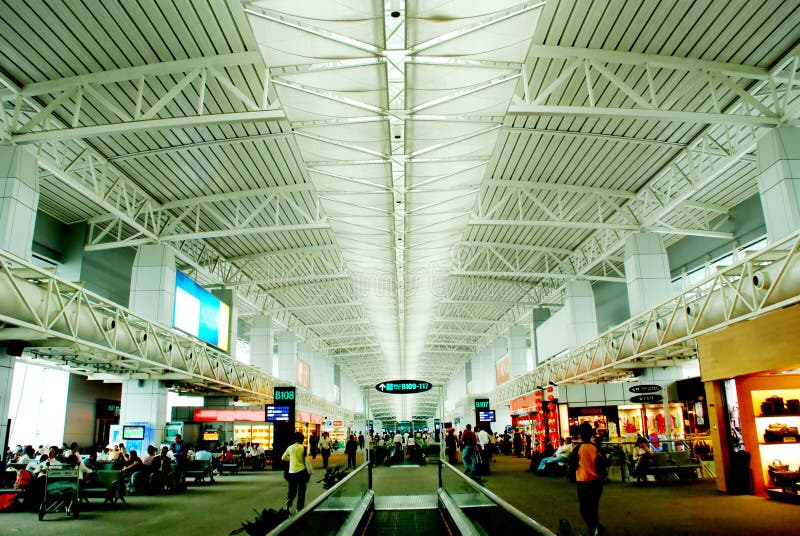 The airport waiting hall