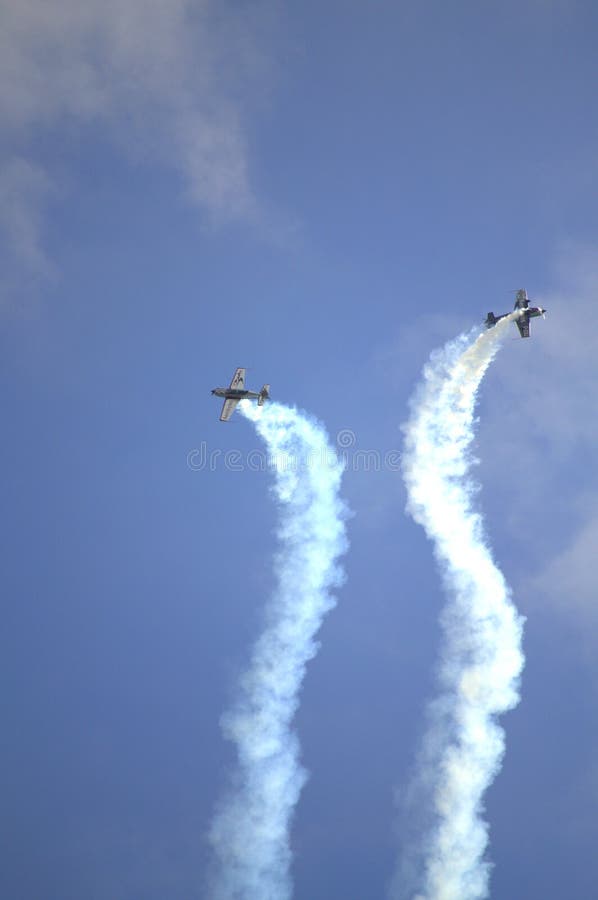 Airshow spettacolare fotografia stock libera da diritti