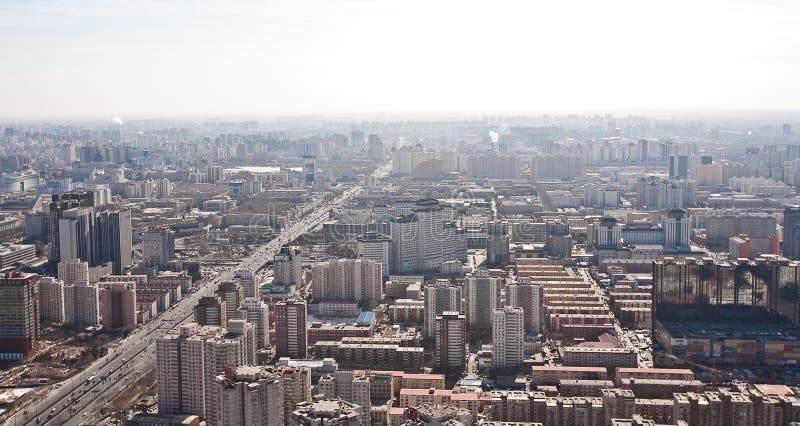 Airview panorama of Beijing, China