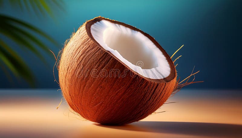 Aislamiento del coco saludable y fresco ilustración del vector
