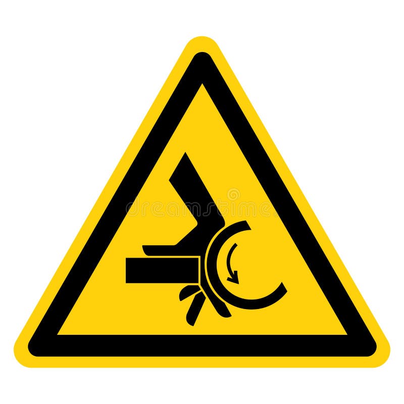 Aislante de la muestra del s?mbolo del punto de pellizco del rodillo del agolpamiento de la mano en el fondo blanco, ejemplo del stock de ilustración Aislante de la muestra del s?mbolo del punto de pellizco del rodillo del agolpamiento de la mano en el fondo blanco, ejemplo del stock de ilustración