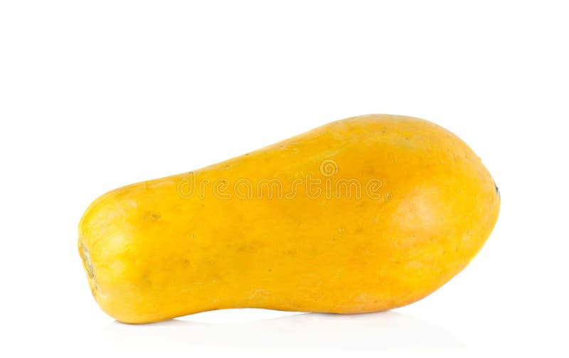 Aislante de la papaya en el fondo blanco fotografía de archivo Aislante de la papaya en el fondo blanco fotografía de archivo