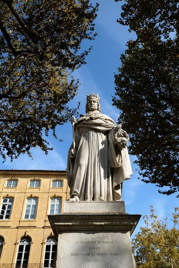 Aix-en-Provence, Francia - 19 ottobre 2017: la statua famosa o immagine stock Aix-en-Provence, Francia - 19 ottobre 2017: la statua famosa o immagine stock