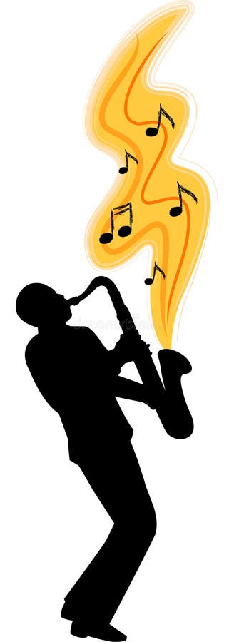 Silhouette illustration of a man playing saxophone...ai available. Silhouette illustration of a man playing saxophone...ai available