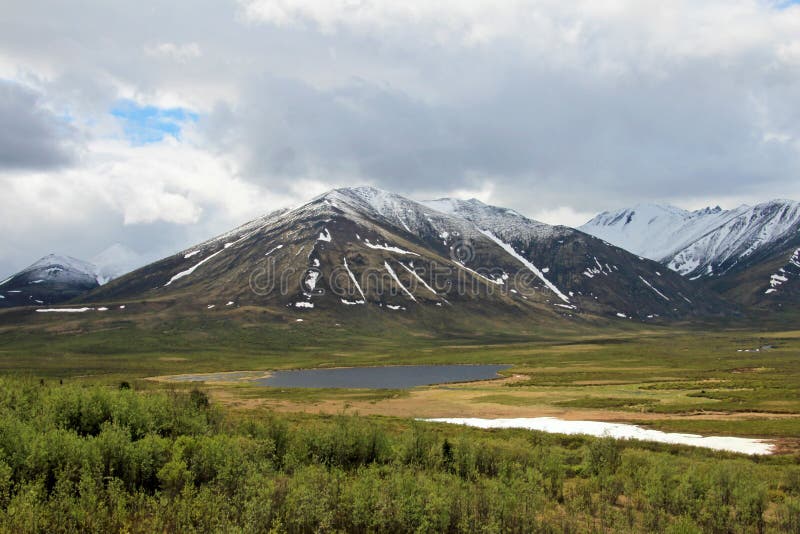 Landscape along Dempster Highway near Tombstone Territorial Park, Yukon Territory, Canada. Landscape along Dempster Highway near Tombstone Territorial Park, Yukon Territory, Canada