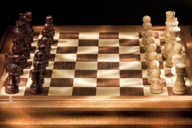 Ajedrez En Un Tablero De Ajedrez Foto de archivo libre de regalías Imagen 17267495