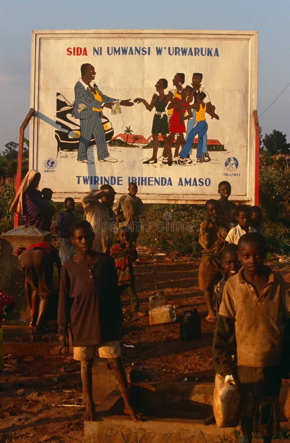 Ajuda à campanha de consciência em Burundi. fotografia de stock royalty free Ajuda à campanha de consciência em Burundi. fotografia de stock royalty free