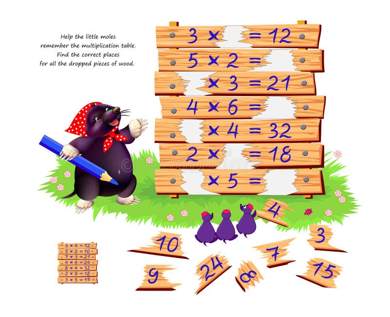 Tabela De Multiplicação Por 3 Para Crianças. Educação Matemática. Livro De  Coloração. Resolver Exemplos E Pintar a Imagem. Jogo De Ilustração do Vetor  - Ilustração de recorde, brinquedo: 206877179