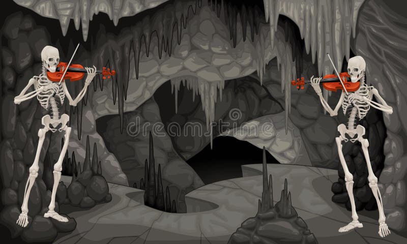 Ajuste a caverna. ilustração royalty free Ajuste a caverna. ilustração royalty free