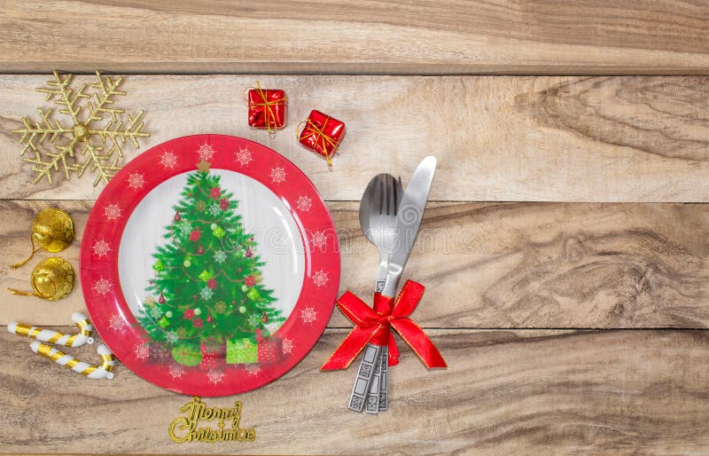 Ajuste de lugar da tabela do Natal Fundo festivo foto de stock Ajuste de lugar da tabela do Natal Fundo festivo foto de stock