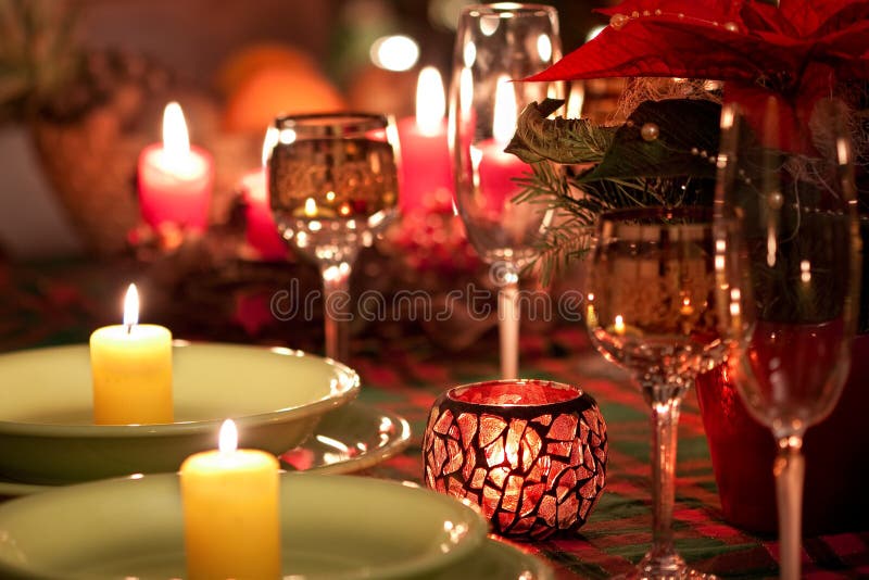 Ajuste de lugar do Natal fotografia de stock royalty free Ajuste de lugar do Natal fotografia de stock royalty free
