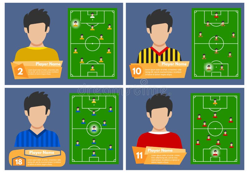 Formação De Jogos De Futebol Ou Futebol. Jogo De Jogadores De Futebol No  Campo De Futebol. Ilustração do Vetor - Ilustração de posicione,  estratégia: 198978592