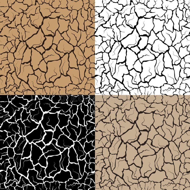 Ajuste do teste padrão sem emenda com muitos quebras e riscos, terra seca tarkyr ilustração do vetor Ajuste do teste padrão sem emenda com muitos quebras e riscos, terra seca tarkyr ilustração do vetor
