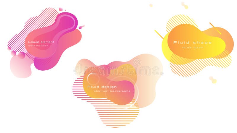 Ajuste dos formulários fluidos coloridos brilhantes Projeto líquido para a bandeira, o cartaz, o inseto ou a apresentação ilustração do vetor Ajuste dos formulários fluidos coloridos brilhantes Projeto líquido para a bandeira, o cartaz, o inseto ou a apresentação ilustração do vetor