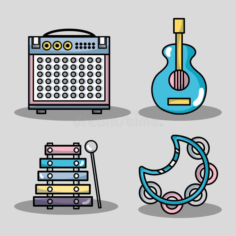 Elementos Da Música Para Jogar O Ritmo Da Harmonia Ilustração